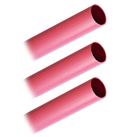 Pacer Group Heat Shrink Tube, Heavy Wall, 3/4 in I.D. Before Shrinking, Red, 12 in, 3 PK BHW3/4-12RD-3
